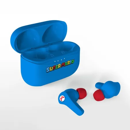 SUPER MARIO EARPODS BLUETOOTH V5.0 WITH BLUE CHARGING CASE BY OTL TECHNOLOGIES - The Shop Gamer