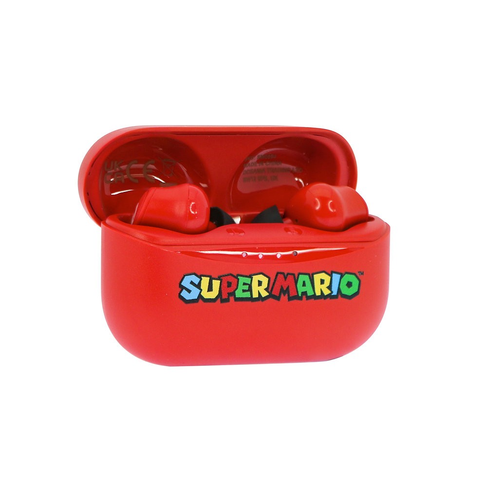 SUPER MARIO EARPODS BLUETOOTH V5.0 CON CAJA DE CARGA ROJA DE OTL TECHNOLOGIES