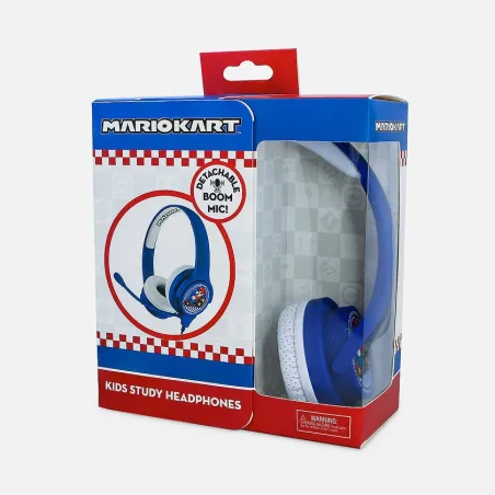 CASQUE ENFANT AVEC MICROPHONE MARIO KART, PETIT FORMAT, VOLUME LIMITÉ - The Shop Gamer