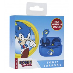 SEGA CLASSIC SONIC THE HEDGEHOG EARPODS BLUETOOTH V5.0 CON CAJA DE CARGA