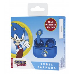 SEGA CLASSIC SONIC THE HEDGEHOG EARPODS BLUETOOTH V5.0 CON CAJA DE CARGA