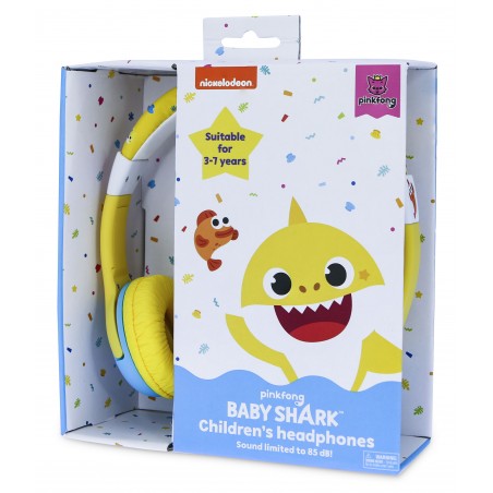 AURICULARES INFANTILES CON CABLE BABY SHARK PEQUEÑOS CON VOLUMEN LIMITADO