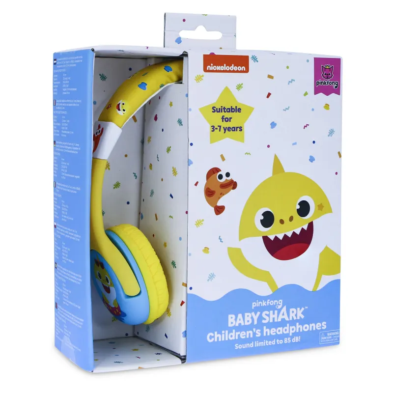 CUFFIE PER BAMBINI CON CAVO BABY SHARK, PICCOLE, CON VOLUME LIMITATO - The Shop Gamer
