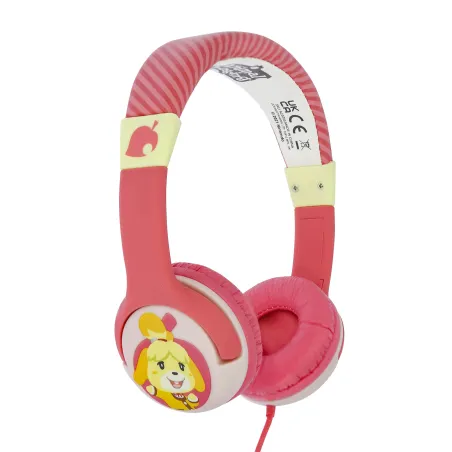 BEDRADE KINDERHOOFDTELEFOON ANIMAL CROSSING ISABELLE MET VOLUMEBEGRENZING - The Shop Gamer