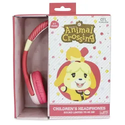 BEDRADE KINDERHOOFDTELEFOON ANIMAL CROSSING ISABELLE MET VOLUMEBEGRENZING - The Shop Gamer