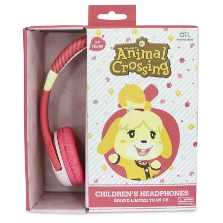 BEDRADE KINDERHOOFDTELEFOON ANIMAL CROSSING ISABELLE MET VOLUMEBEGRENZING - The Shop Gamer