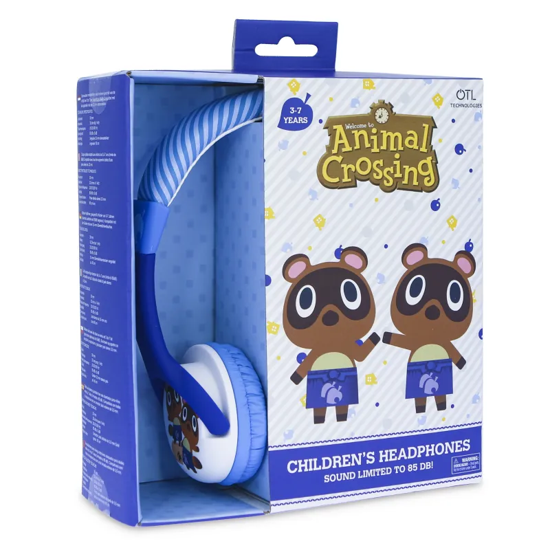 CHILDREN'S WIRED HEADPHONES ANIMAL CROSSING TOMMY&TIMMY, VOLUME LIMITED - The Shop Gamer