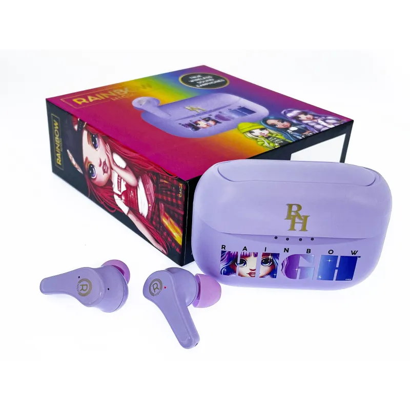 FONES RAINBOW HIGH™ SEM FIO BLUETOOTH V5.0 COM ESTOJO DE CARGA - The Shop Gamer