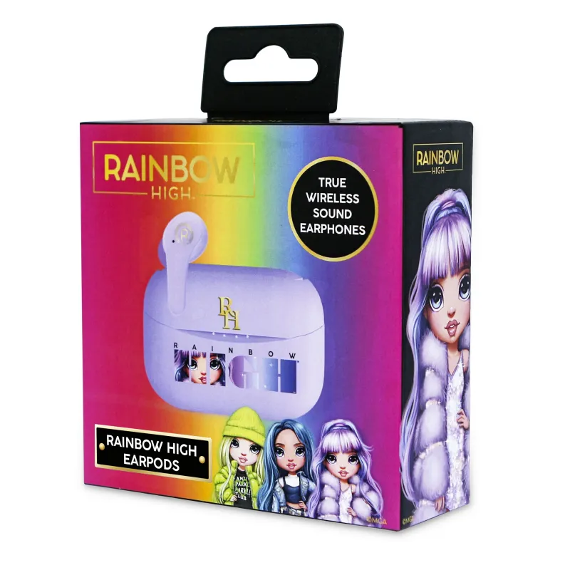 FONES RAINBOW HIGH™ SEM FIO BLUETOOTH V5.0 COM ESTOJO DE CARGA - The Shop Gamer