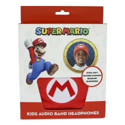 SUPER MARIO FLAT CHILDREN'S HEADPHONES WITH ADJUSTABLE, WASHABLE HEADBAND - The Shop Gamer