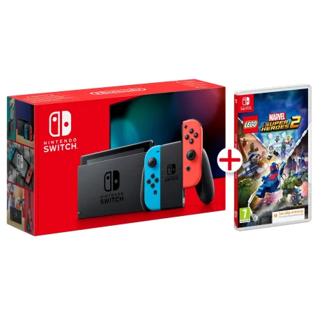 CONSOLA NINTENDO SWITCH NEON + LEGO MARVEL SUPER HEROES 2, CAIXA, DOWNLOAD DIGITAL - The Shop Gamer