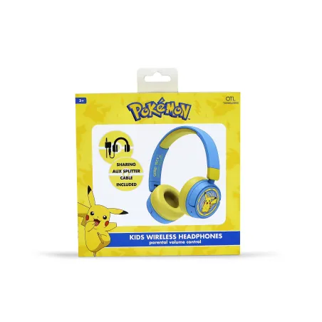 DRAADLOZE INKLAPBARE BLUETOOTH-KINDERHOOFDTELEFOON POKEMON PIKACHU - The Shop Gamer