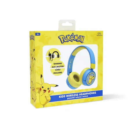 AUSCULTADORES INFANTIS SEM FIOS POKEMON PIKACHU BLUETOOTH DOBRÁVEIS - The Shop Gamer