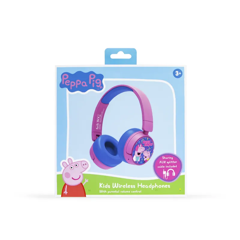 PEPPA PIG MUSIC DANCE CHILDREN'S WIRELESS BLUETOOTH FOLDABLE HEADPHONES - The Shop Gamer