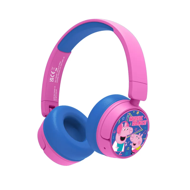 PEPPA PIG MUSIC DANCE CHILDREN'S WIRELESS BLUETOOTH FOLDABLE HEADPHONES - The Shop Gamer