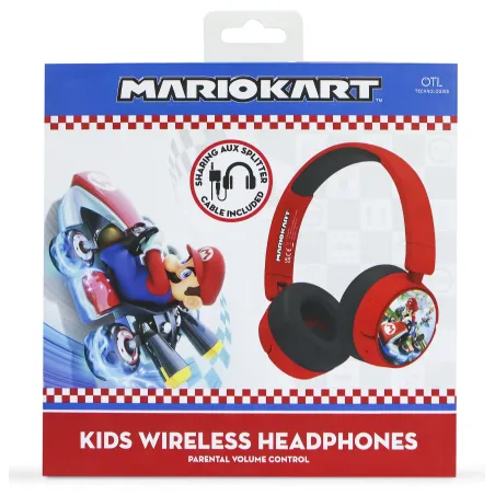 MARIO KART DRAADLOZE, OPVOUWBARE KINDERHOOFDTELEFOON MET BLUETOOTH - The Shop Gamer