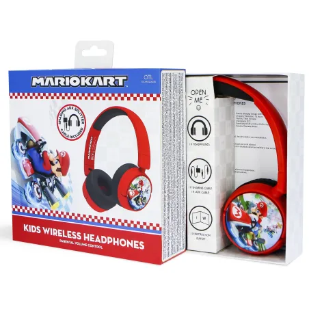 AUSCULTADORES INFANTIS SEM FIOS MARIO KART BLUETOOTH DOBRÁVEIS - The Shop Gamer