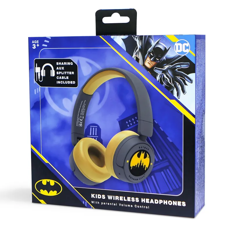 BATMAN GOTHAM CITY CHILDREN'S WIRELESS BLUETOOTH FOLDABLE HEADPHONES - The Shop Gamer
