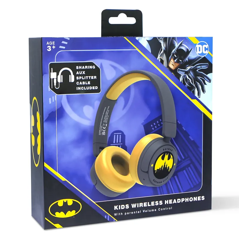 BATMAN GOTHAM CITY CHILDREN'S WIRELESS BLUETOOTH FOLDABLE HEADPHONES - The Shop Gamer