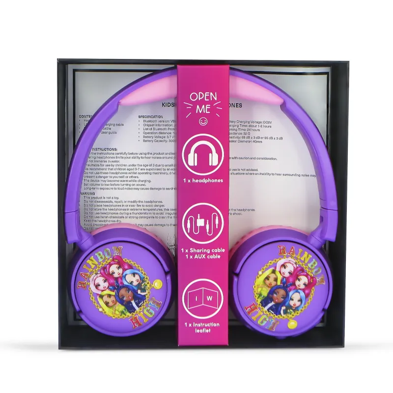 DRAADLOZE KINDERHOOFDTELEFOON RAINBOW HIGH MET BLUETOOTH, OPVOUWBAAR - The Shop Gamer