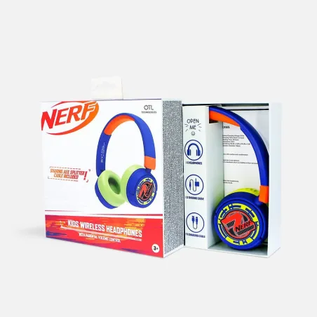 NERF FOLDABLE BLUETOOTH WIRELESS KIDS' HEADPHONES - The Shop Gamer