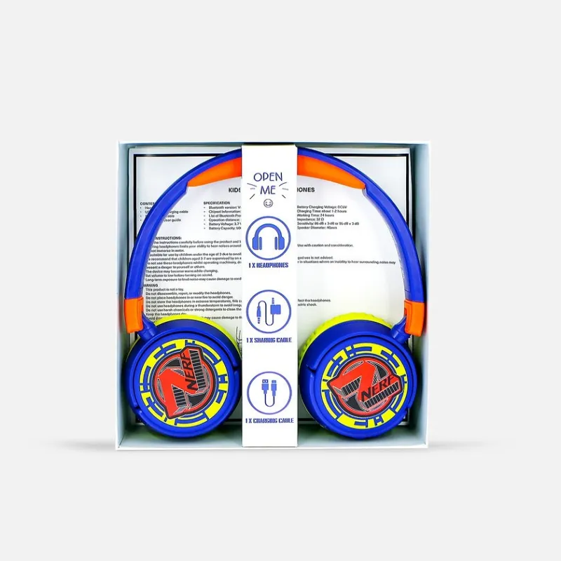 NERF FOLDABLE BLUETOOTH WIRELESS KIDS' HEADPHONES - The Shop Gamer