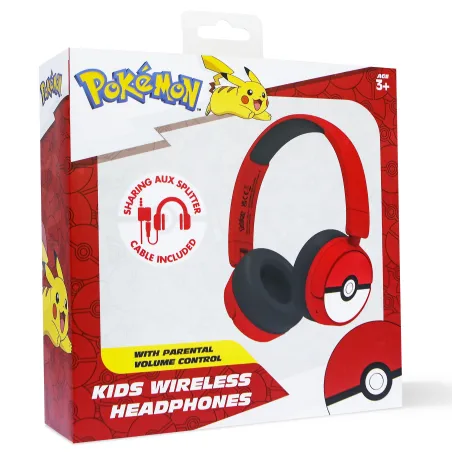 CASQUE AUDIO ENFANT SANS FIL POKEBALL POKÉMON BLUETOOTH PLIABLE - The Shop Gamer