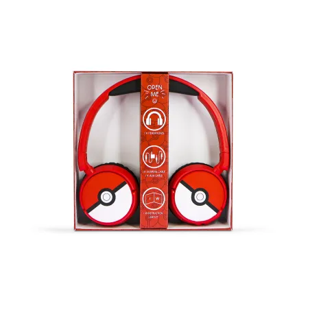 CASQUE AUDIO ENFANT SANS FIL POKEBALL POKÉMON BLUETOOTH PLIABLE - The Shop Gamer