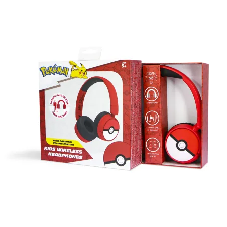 CASQUE AUDIO ENFANT SANS FIL POKEBALL POKÉMON BLUETOOTH PLIABLE - The Shop Gamer