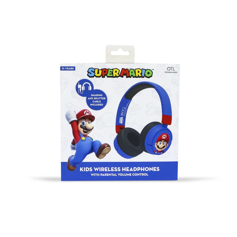 CASQUE AUDIO SANS FIL PLIABLE POUR ENFANTS SUPER MARIO, BLUETOOTH - The Shop Gamer