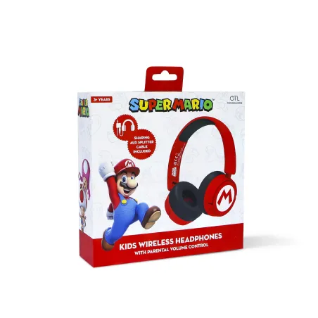 SUPER MARIO LOGO FOLDABLE WIRELESS BLUETOOTH HEADPHONES FOR CHILDREN - The Shop Gamer