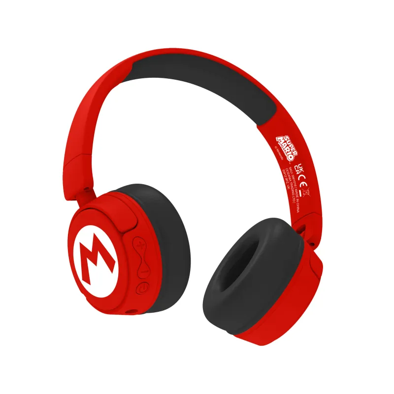 CASQUE ENFANT SANS FIL SUPER MARIO, BLUETOOTH, PLIABLE, AVEC LOGO - The Shop Gamer