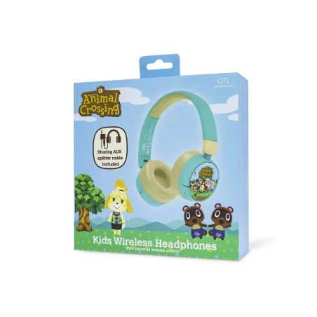 DRAADLOZE OPVOUWBARE KINDERHOOFDTELEFOON ANIMAL CROSSING MET BLUETOOTH - The Shop Gamer