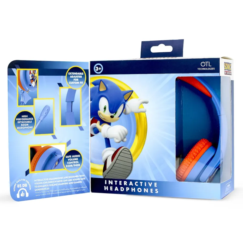 CUFFIE INTERATTIVE PER BAMBINI CON CAVO E MICROFONO RIMOVIBILE SONIC - The Shop Gamer