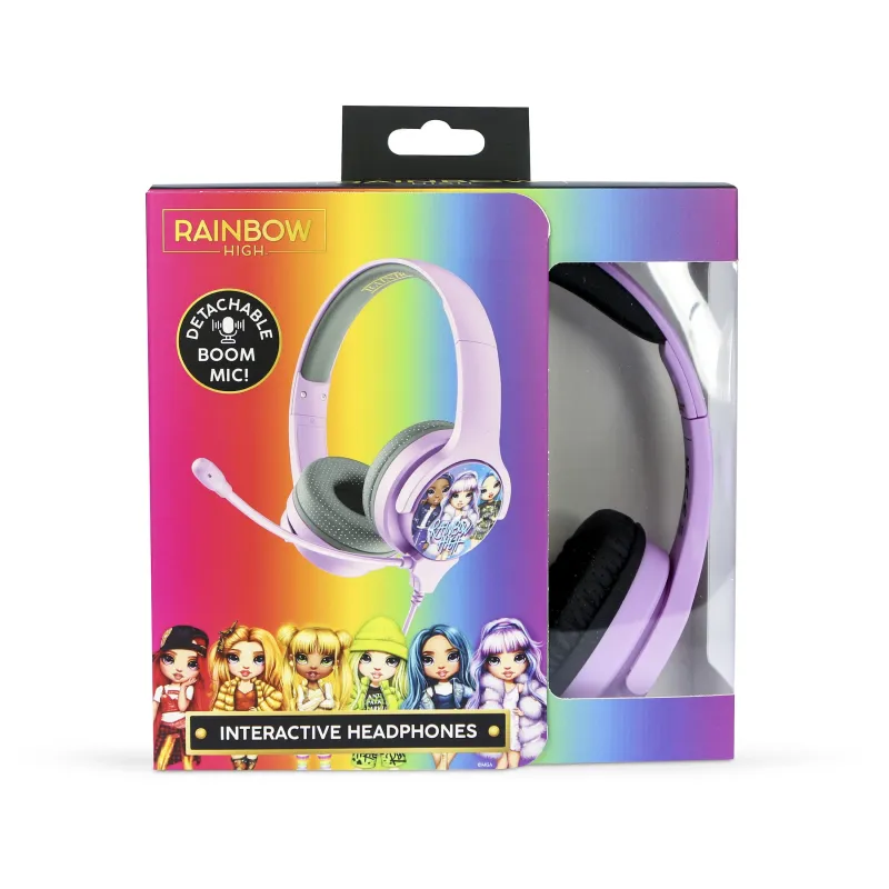 CUFFIE INTERATTIVE PER BAMBINI CON CAVO E MICROFONO ESTRAIBILE RAINBOW HIGH - The Shop Gamer