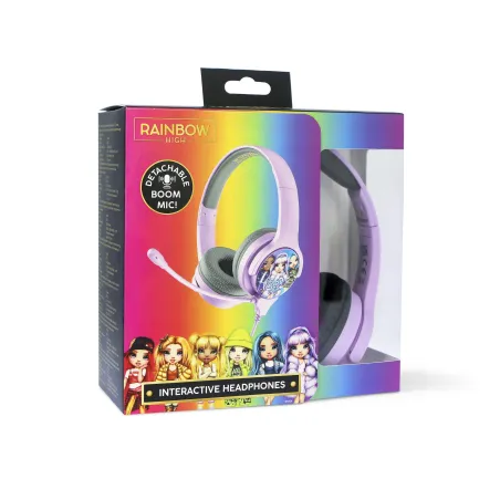 CASQUE AUDIO INTERACTIF POUR ENFANTS AVEC CÂBLE ET MICROPHONE AMOVIBLE RAINBOW HIGH - The Shop Gamer