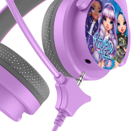 CASQUE AUDIO INTERACTIF POUR ENFANTS AVEC CÂBLE ET MICROPHONE AMOVIBLE RAINBOW HIGH - The Shop Gamer