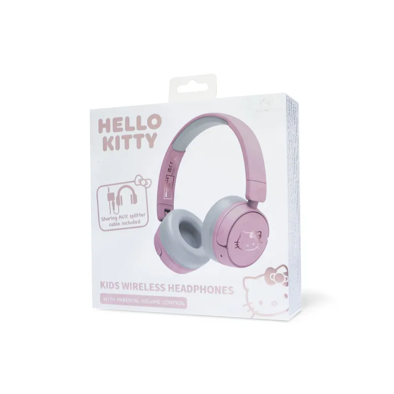 CASQUE AUDIO SANS FIL POUR ENFANTS HELLO KITTY ROSE ET DORÉ BLUETOOTH PLIABLE - The Shop Gamer