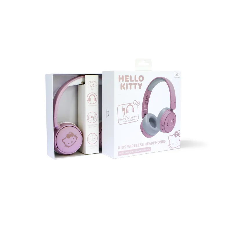 HELLO KITTY PINK AND GOLD FOLDABLE BLUETOOTH WIRELESS KIDS' HEADPHONES - The Shop Gamer