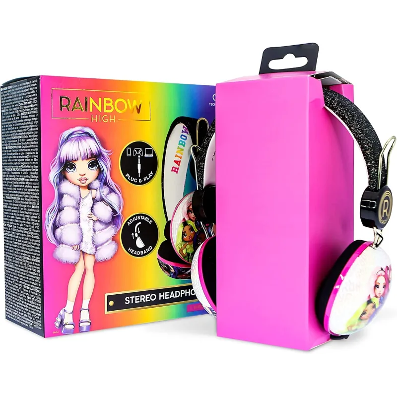 KINDERHOOFDTELEFOON RAINBOW HIGH, TWEEN DOME-DESIGN MET KABEL - The Shop Gamer