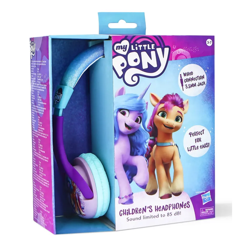 MY LITTLE PONY KINDERHOOFDTELEFOON. KLEIN FORMAAT MET KABEL EN GESCHIKT VOLUME. - The Shop Gamer