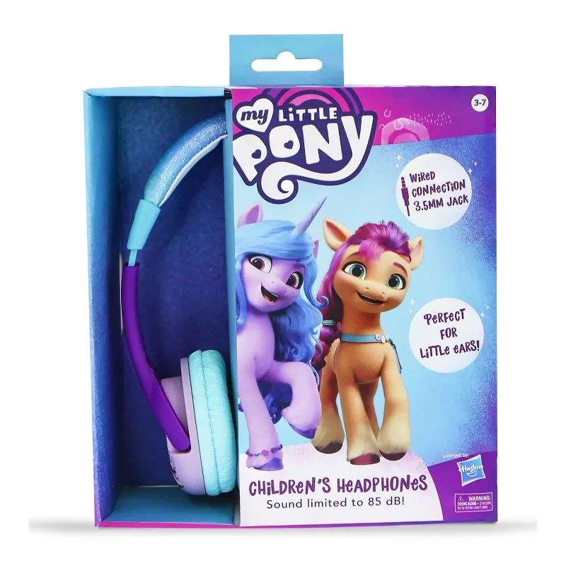 MY LITTLE PONY KINDERHOOFDTELEFOON. KLEIN FORMAAT MET KABEL EN GESCHIKT VOLUME. - The Shop Gamer
