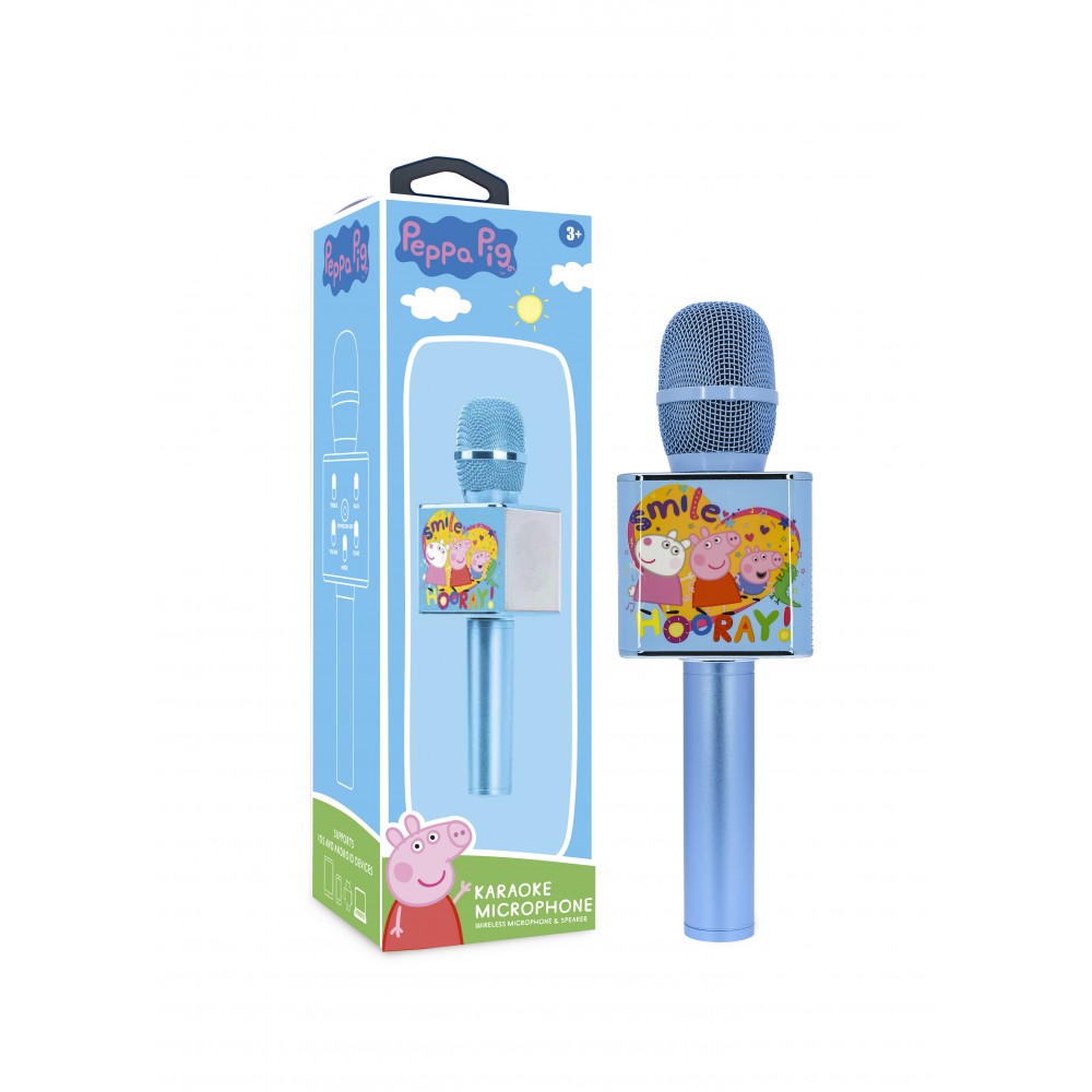 MICRÓFONO KARAOKE PEPPA PIG INALÁMBRICO CON ALTAVOZ