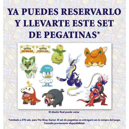 DOPPELPACK POKÉMON ESCARLATA Y PÚRPURA SWITCH, PHYSISCHES SPIEL, METALLBOX - The Shop Gamer