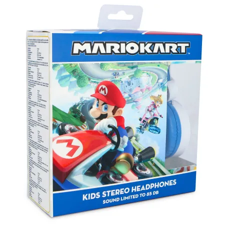 AUSCULTADORES INFANTIS MARIO KART COM CABO E VOLUME ADEQUADO PARA CRIANÇAS - The Shop Gamer