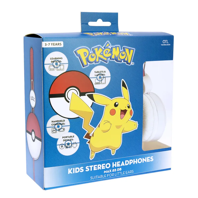 AUSCULTADORES INFANTIS POKEMON POKEBALL COM FIO E VOLUME ADEQUADO PARA CRIANÇAS - The Shop Gamer
