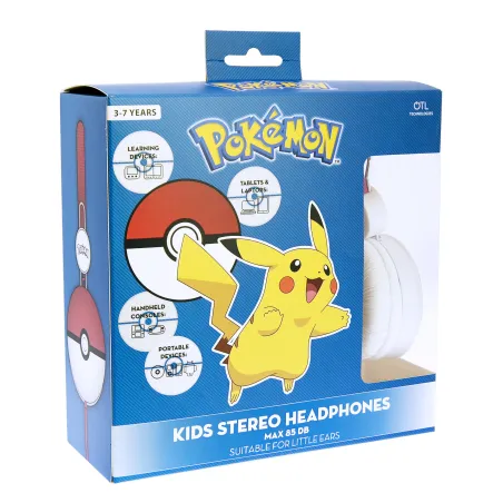 POKEMON POKEBALL CHILDREN'S HEADPHONES WITH CABLE AND CHILD-SAFE VOLUME - The Shop Gamer