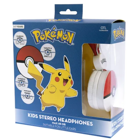 CUFFIE PER BAMBINI POKEMON POKEBALL CON CAVO E VOLUME ADATTO AI BAMBINI - The Shop Gamer