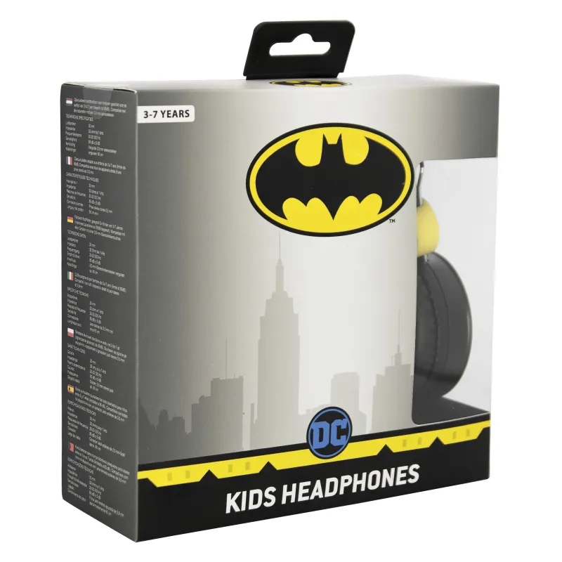 KINDERHOOFDTELEFOON BATMAN COMIC MET KABEL EN VEILIG VOLUME VOOR KINDEREN - The Shop Gamer