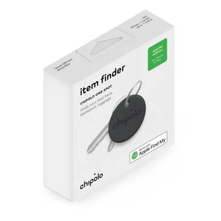 CHIPOLO ONE SPOT PRETO, LOCALIZADOR DE OBJETOS COMPATÍVEL COM BUSCAR DA APPLE NO IOS - The Shop Gamer